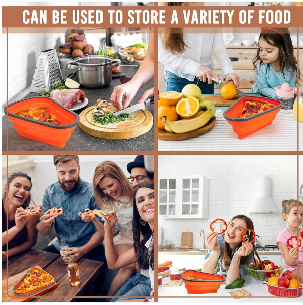 Pizza Storage Container – Expandable Silicone Box with 5 Trays | Tidy Table