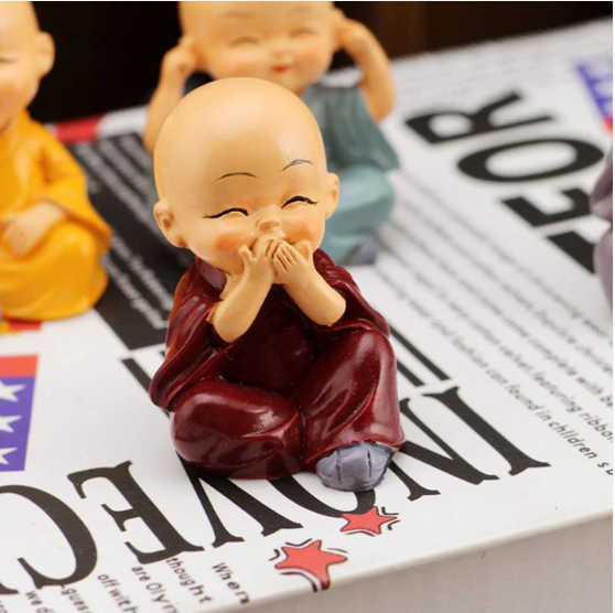 Baby Buddha Statue Set – 4-Piece Lightweight Decorative Showpieces - Image 4