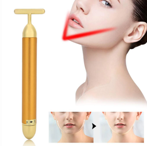Vibrating Face Massager – Golden Energy for Radiant Skin | Velvet Wellness