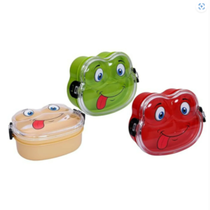 Kids Froggy Lunch Box – Double Layer with Spoon & Lid