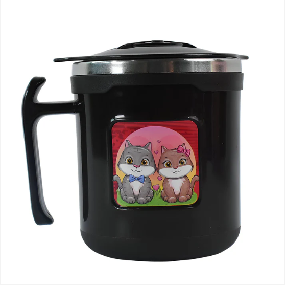 Apex Cat Mug – 250 ml Stainless Steel Insulated Kids' Mug - Image 4