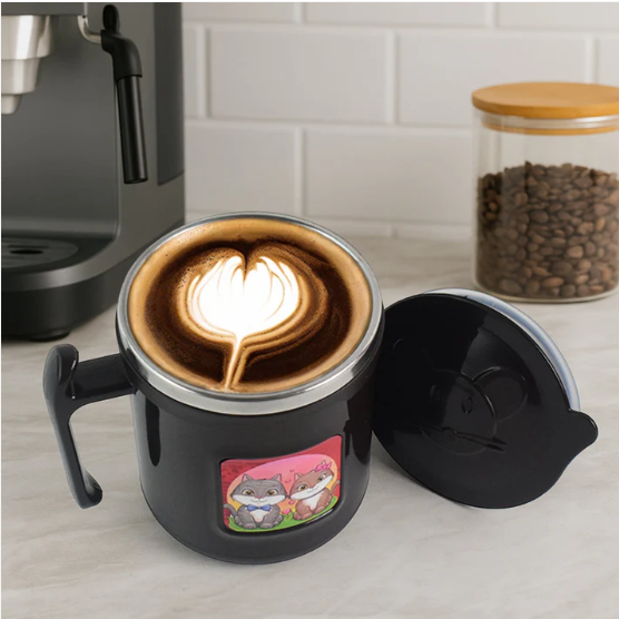 Apex Cat Mug – 250 ml Stainless Steel Insulated Kids' Mug - Image 3