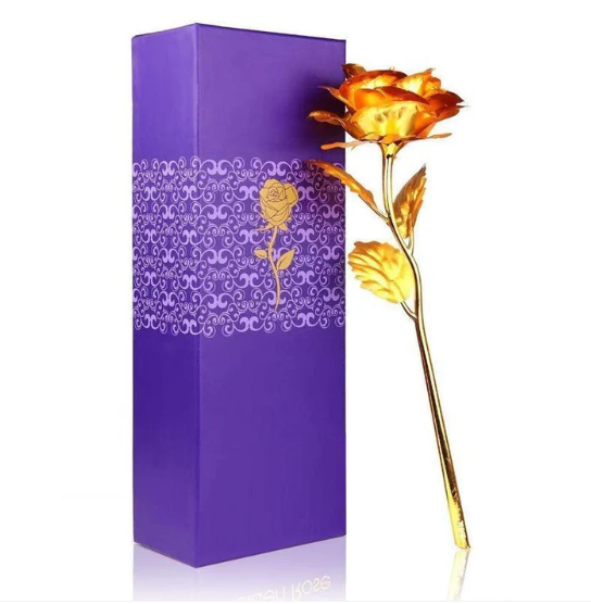 Artificial Golden Rose – 24K Plated Everlasting Gift | Styleva - Image 2