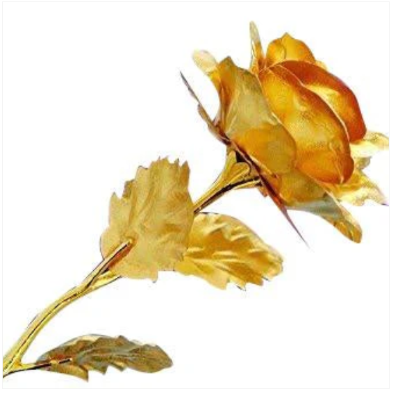 Artificial Golden Rose – 24K Plated Everlasting Gift | Styleva - Image 3