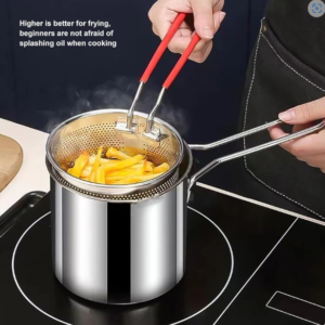 Deep Frying Pot – Stainless Steel with Strainer Basket | FirePot
