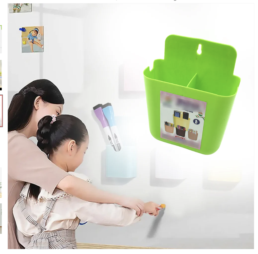 Wall Holder – 2-Section Mobile, Remote & Brush Organizer | GlimmerHome by GlimmerHome