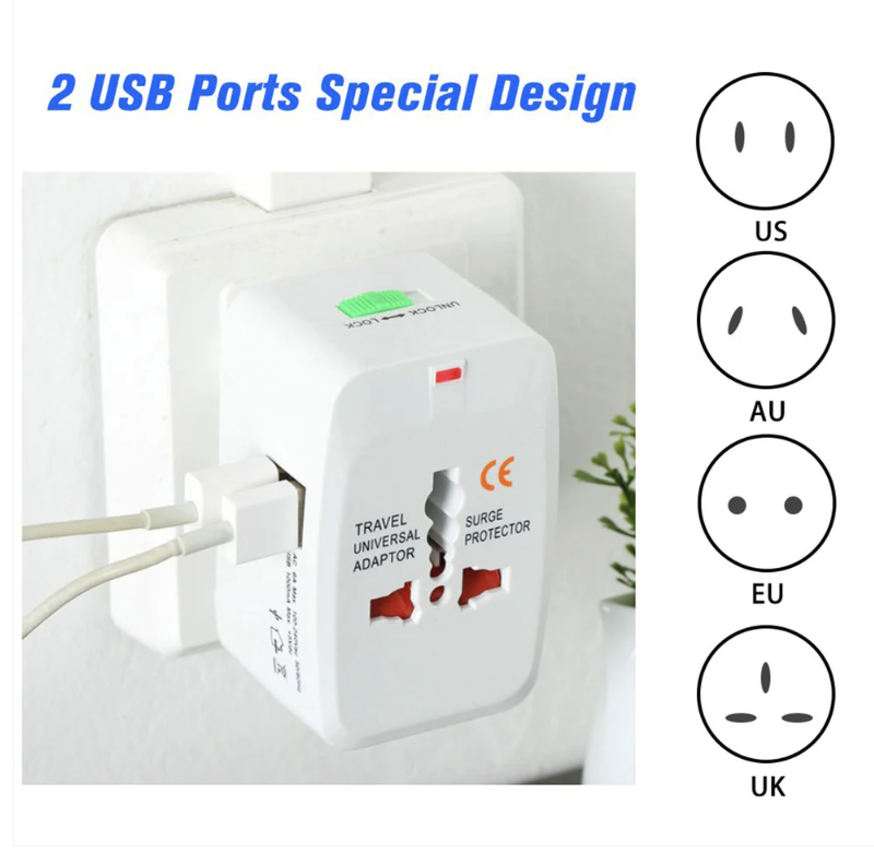 Universal Travel Adapter – All-in-One Worldwide Plug | Poravar