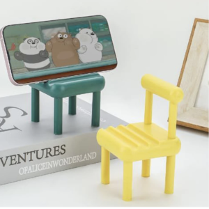 Mini Chair Phone Stand – Cute Wooden Desk Holder | Gambit