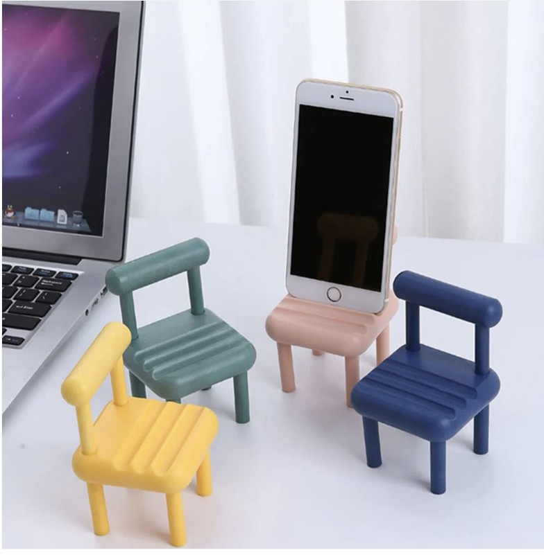 Mini Chair Phone Stand – Cute Wooden Desk Holder | Gambit