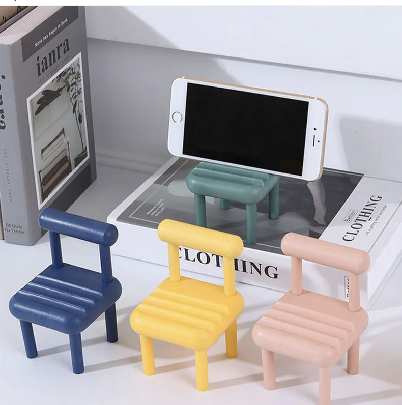 Mini Chair Phone Stand – Cute Wooden Desk Holder | Gambit