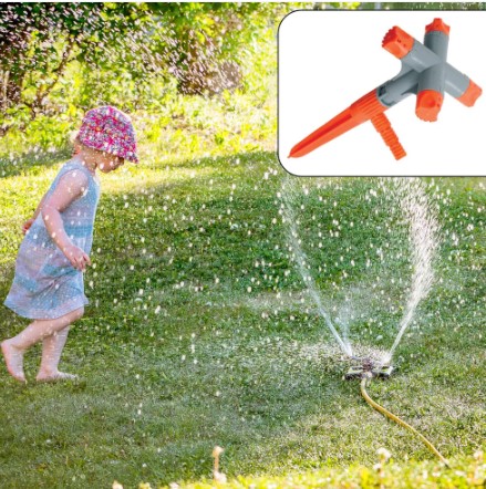 Garden Sprinkler – 360° Rotating Adjustable 4-Arm | Grow Garden Tools