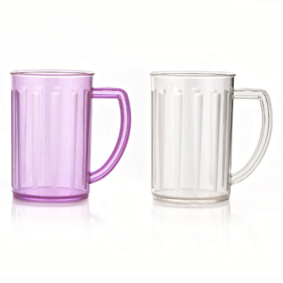 Unbreakable Plastic Glasses – Clear, Handled (Set of 2) | TableNest - Image 4