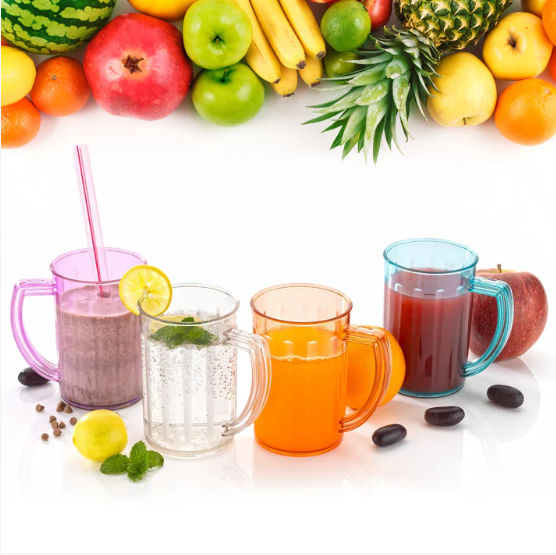 Unbreakable Plastic Glasses – Clear, Handled (Set of 2) | TableNest - Image 5