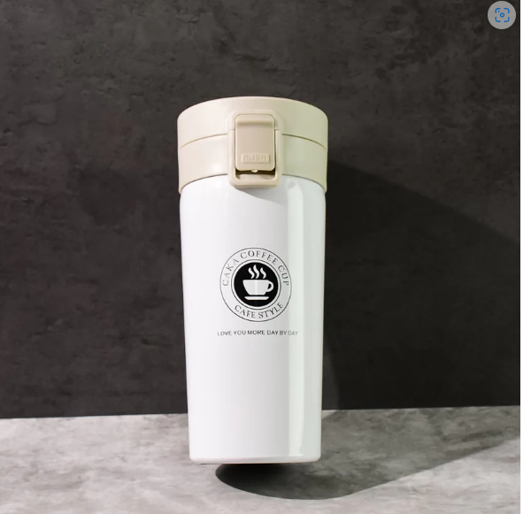 Vacuum Insulated Coffee Flask – 400ML Stainless Steel Travel Mug