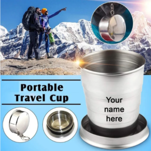 Stainless Steel Camping Cup – Collapsible & Portable for Outdoors