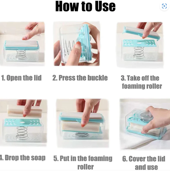 Soap Roller and Dispenser – Portable 2-in-1 Kitchen & Bath Accessory