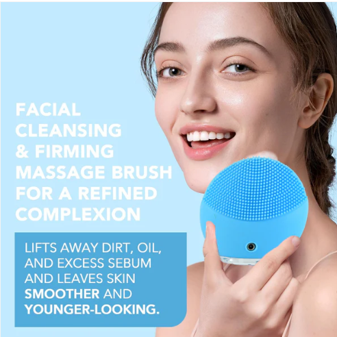 Silicone Sonic Facial Cleansing Brush – Gentle Deep Pore Cleanser - Image 2