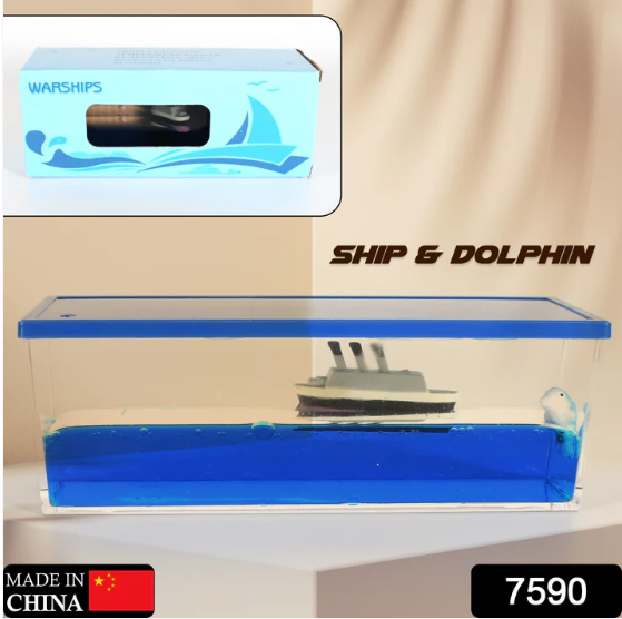 Floating Water Cruiser Ship Ornament – Calming Desk Decor | JubileeJoy