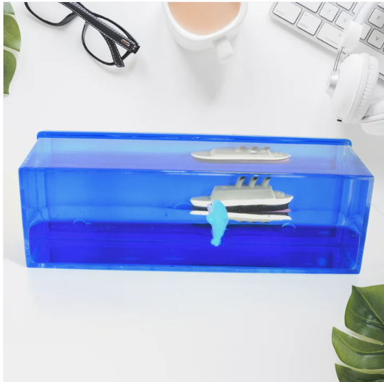 Floating Water Cruiser Ship Ornament – Calming Desk Decor | JubileeJoy - Image 4