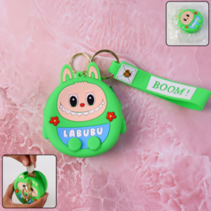 Cartoon Coin Pouch with Keychain – Cute & Compact Organizer