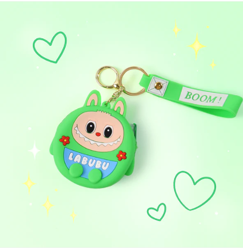 Cartoon Coin Pouch with Keychain – Cute & Compact Organizer