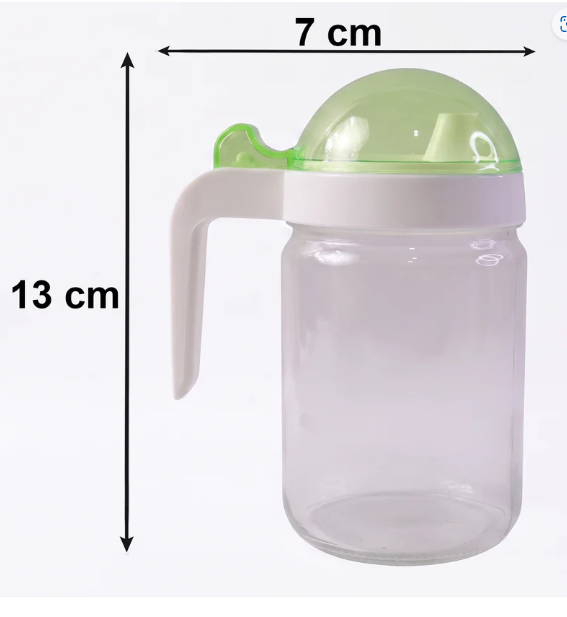 Glass Oil Bottle – 580ml Leak-Proof & Easy Pour Design