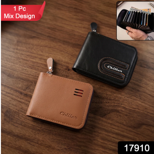 Zip-Around Card Holder Wallet – Compact High-Capacity Organizer