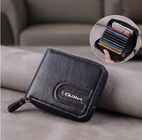 Zip-Around Card Holder Wallet – Compact High-Capacity Organizer - Image 5