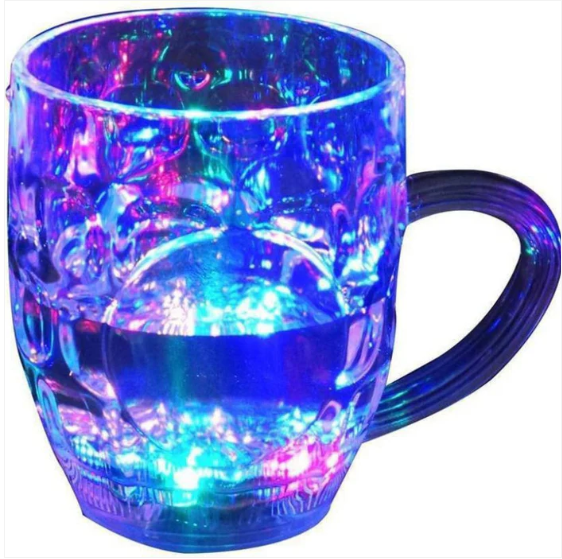 LED Glass Cup – Rainbow Colour Changing Mug | Indo Glow