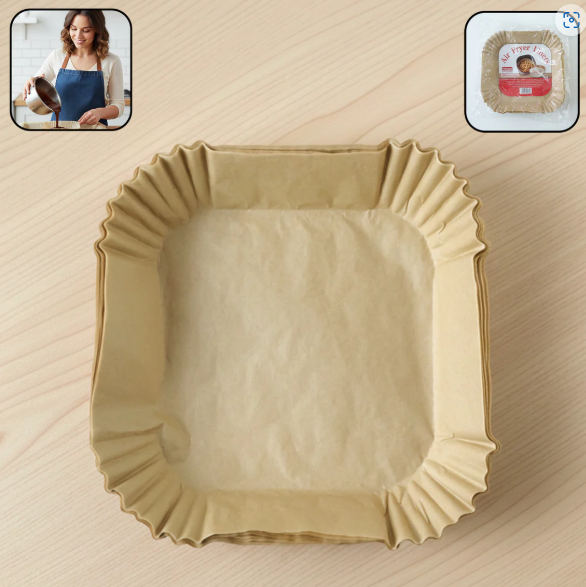 Square Disposable Paper Air Fryer Liners – Non-Stick & Easy-to-Clean