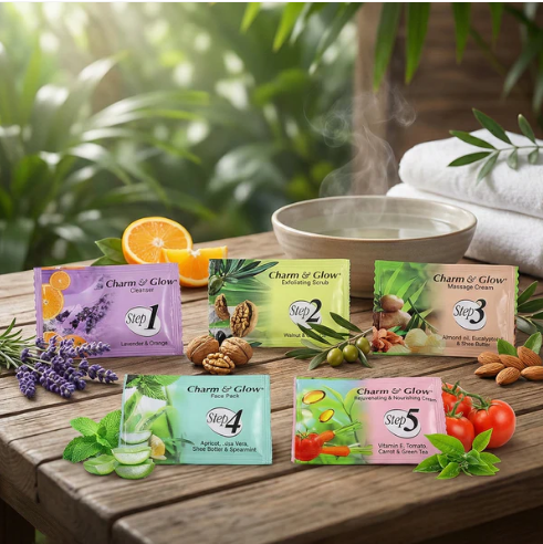 Herbal Facial Kit – 5-Step Glow Enhancing Skincare Set