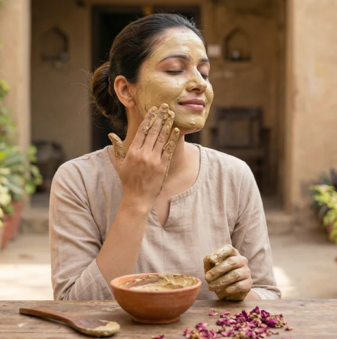 Multani Mitti Rose Face Pack – Herbal Deep Cleansing 80gm