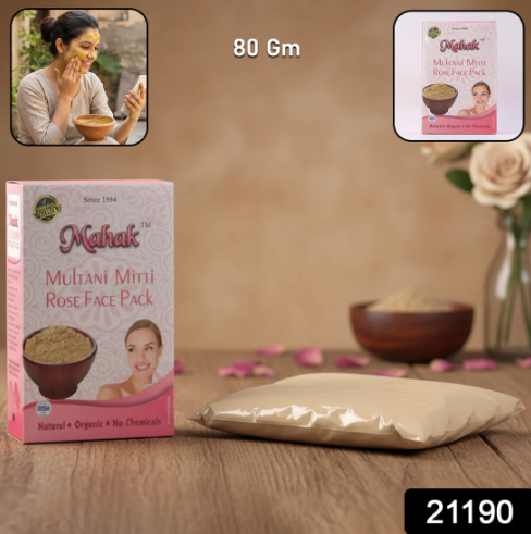 Multani Mitti Rose Face Pack – Herbal Deep Cleansing 80gm