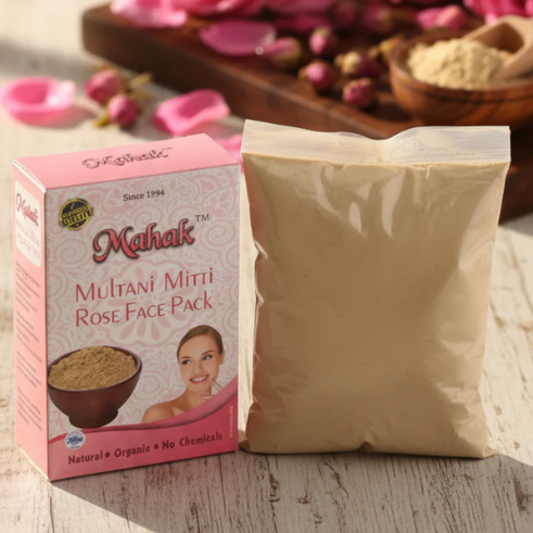 Multani Mitti Rose Face Pack – Herbal Deep Cleansing 80gm - Image 4