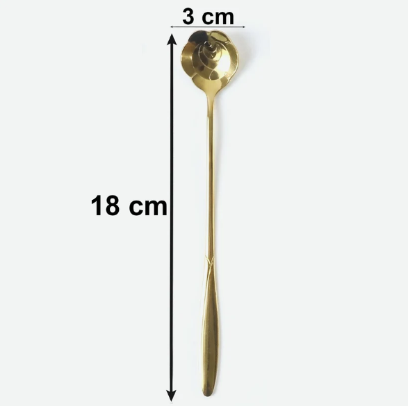 Mini Golden Serving Spoon Set – Elegant Stainless Steel Design