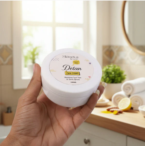 Detan Face Cream – Reduces Sun Tan & Dark Spots 100ML - Image 4