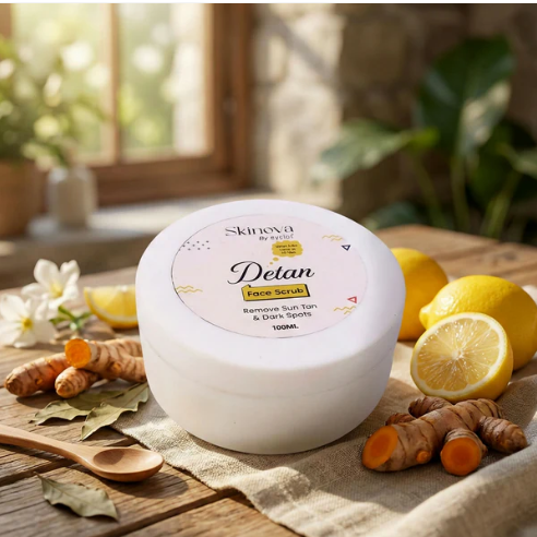 Detan Face Scrub – Removes Sun Tan & Dark Spots Clearly