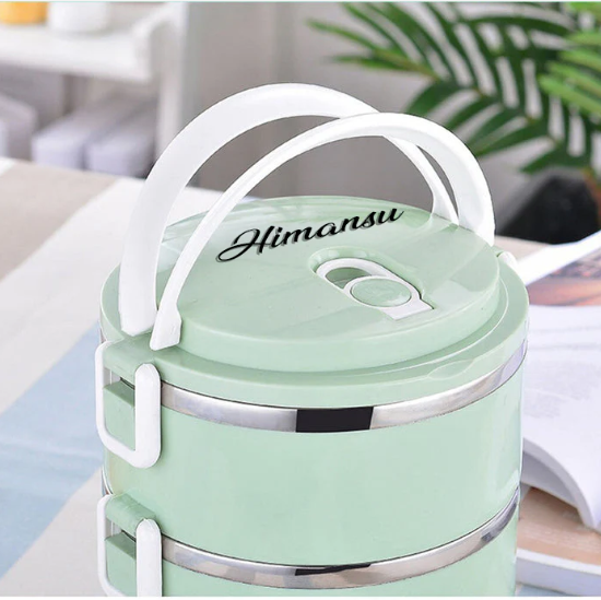 Customized Lunch Box – 3 Layer Insulated Stainless Steel | CustomSpot