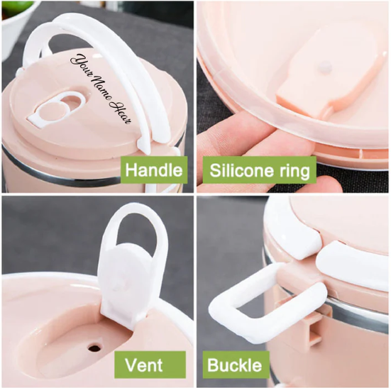 Customized Lunch Box – 3 Layer Insulated Stainless Steel | CustomSpot - Image 2