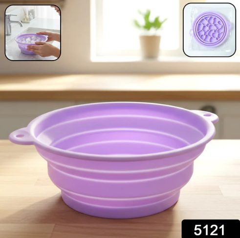 Folding Silicone Facial Ice Bath Bowl – Collapsible & Space-Saving - Image 2