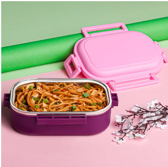 Insulated Stainless Steel Lunch Box – Leakproof & Portable 600ml - Image 4
