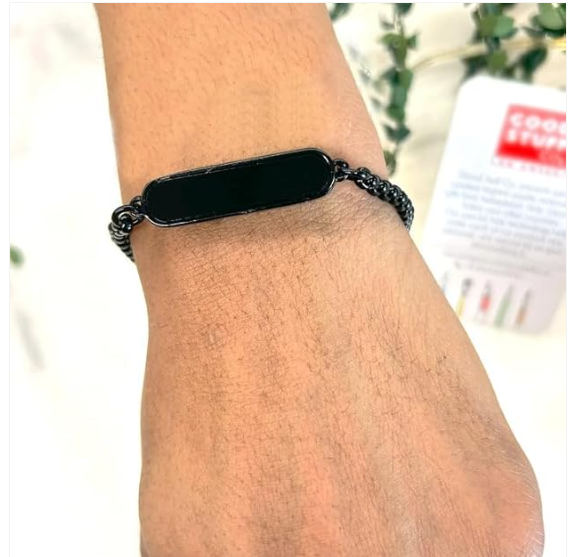 Personalized Black Bracelet – Engraved for Men | CustomSpot - Image 2