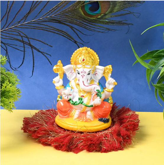 Lord Ganesha Idol – Handcrafted Decorative Showpiece for Home - Image 3