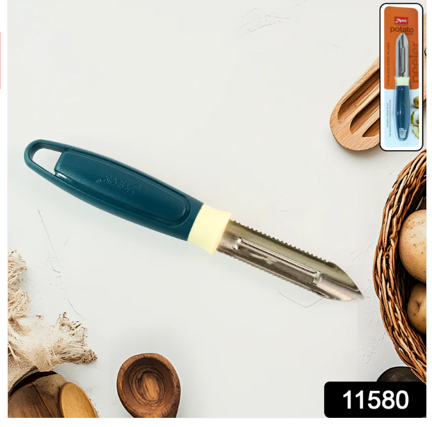 Stainless Steel Potato Peeler – Sharp Serrated Blade for Easy Peeling