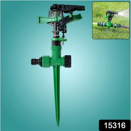 360-Degree Rotating Garden Impact Sprinkler – Adjustable Water Coverage - Image 2