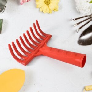 Plastic Garden Hand Rake – Lightweight 9-Tooth Cultivator Tool