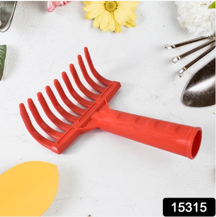 Plastic Garden Hand Rake – Lightweight 9-Tooth Cultivator Tool - Image 2