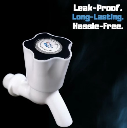 Plastic Bib Cock Tap – Short Nozzle, Rust-Resistant ABS Faucet - Image 2