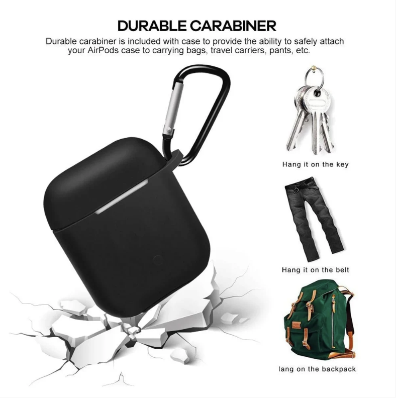 Wireless Earbuds Case – Shockproof Silicone Cover with Keychain | PHOBIA - Image 4