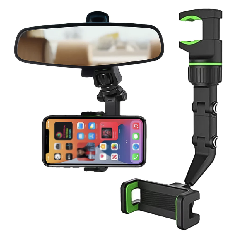 Car Rear View Mobile Holder – 360° Rotatable Mount | Velvet Wheels